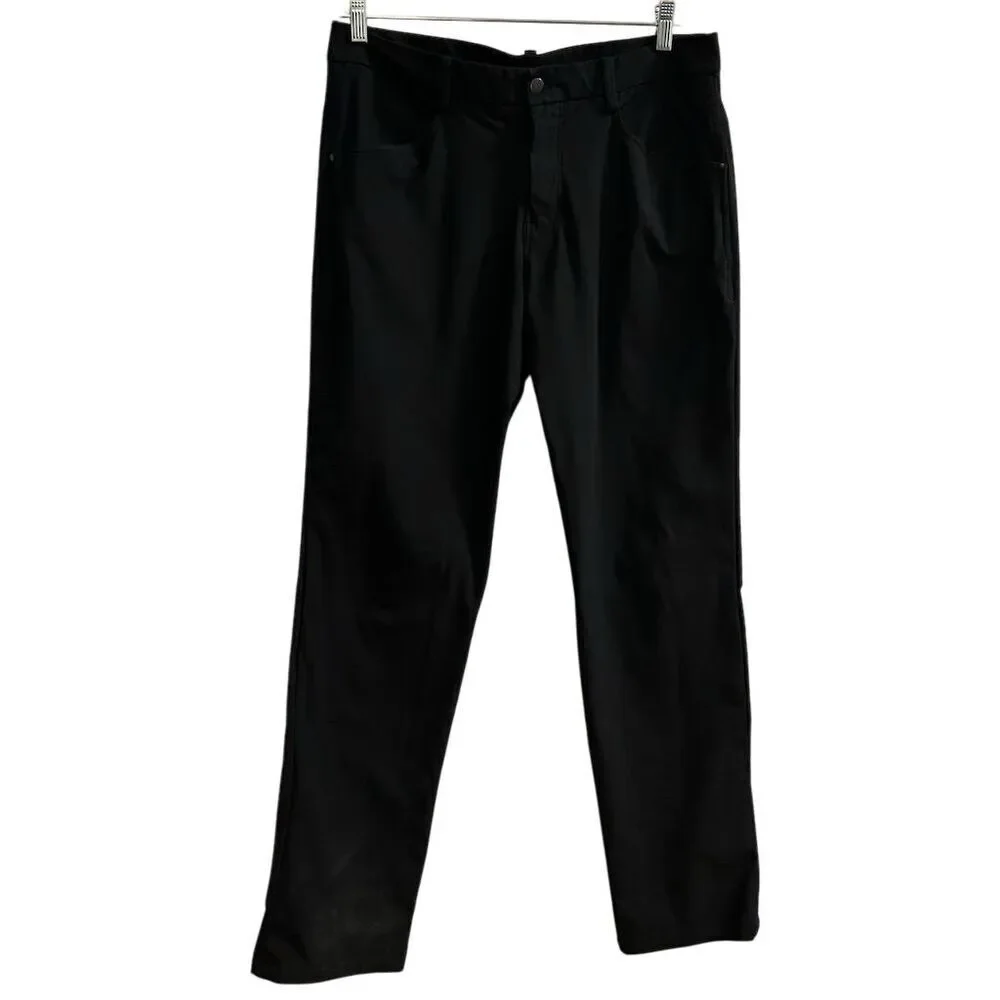 Lululemon Men's Black Slim‎ Fit Dress Pants Size 36 Casual